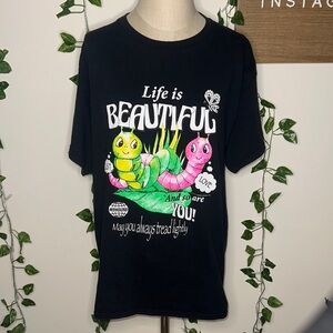 Zumiez NoHours Life Is Beautiful Black Graphic T-Shirt